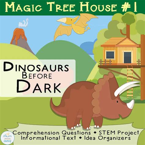 Magical treehouse dinosaur infographics